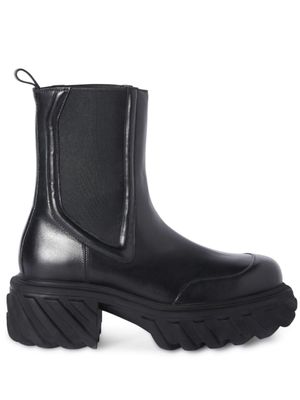 Off-White bottines Tractor Motor en cuir - Noir