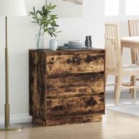 Nachtkastje met Gerookt eiken 71 x 34,5 x 75 cm Bewerkt hout