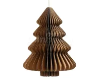 Kerstornament Papieren Kerstboom 40cm Bruin