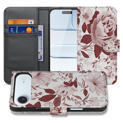 Watercolor Flowers Met Pasjes Hoesje Voor iPhone Air | Bookcase Hoesje