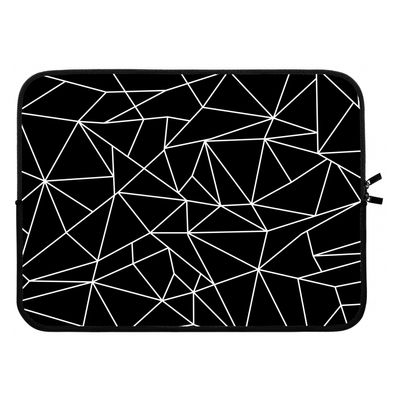 Geometrische lijnen wit: Laptop sleeve 15 inch