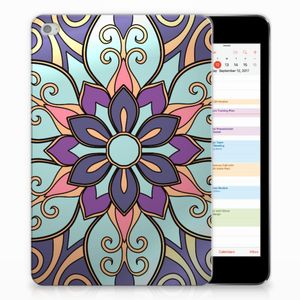 Apple iPad Mini 4 | Mini 5 (2019) Siliconen Hoesje Purple Flower