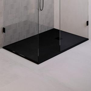 BRAUER Asteroid Douchebak 90x160 incl. antislip en antibacterieel mineraalmarmer mat zwart DB-AS90160MZ