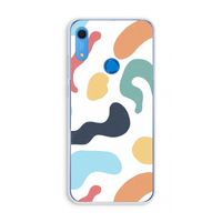 Memphis Shapes Blue: Huawei Y6s Transparant Hoesje