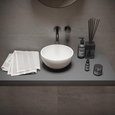 Opbouw Waskom Ideavit Solidmicro 23x11.5 cm Solid Surface Mat Wit Ideavit