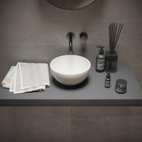 Opbouw Waskom Ideavit Solidmicro 23x11.5 cm Solid Surface Mat Wit Ideavit - thumbnail