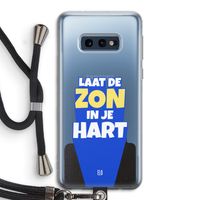 Laat de zon in je hart: Samsung Galaxy S10e Transparant Hoesje met koord