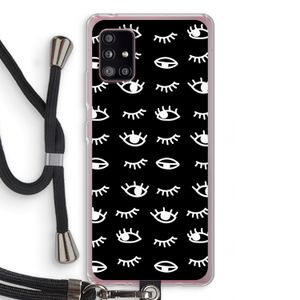 Eye pattern #3: Samsung Galaxy A51 5G Transparant Hoesje met koord