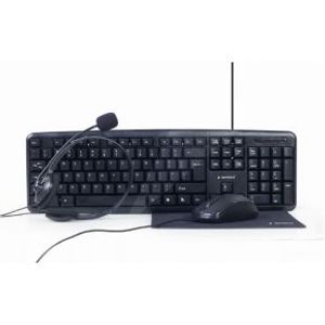 Gembird KBS-UO4-01 toetsenbord USB QWERTY Amerikaans Engels Zwart