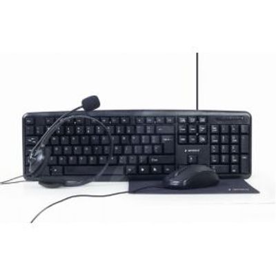 Gembird KBS-UO4-01 toetsenbord USB QWERTY Amerikaans Engels Zwart