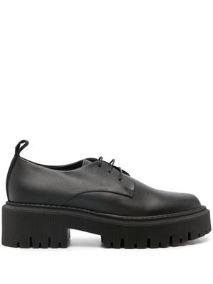 Lorena Antoniazzi mocassins en cuir à lacets 50 mm - Noir