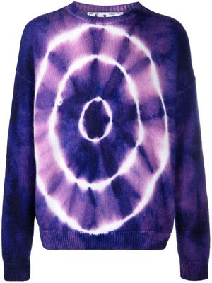 Off-White pull à motif tie-dye - Violet