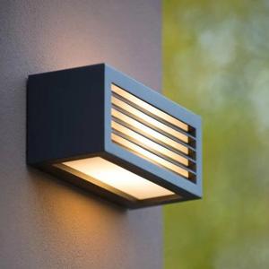 Buitenlamp zwart metaal E27 &apos;Verona&apos; 25cm vierkant