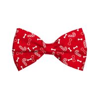 Bow Tie Xmas Bones Candy - Red - Dog - S - thumbnail