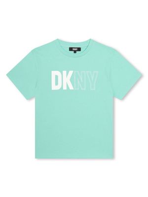 Dkny Kids t-shirt en coton à logo imprimé - Vert