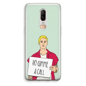Gimme a call: OnePlus 6 Transparant Hoesje