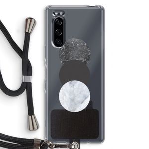 Marmeren cirkels: Sony Xperia 5 Transparant Hoesje met koord
