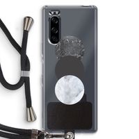 Marmeren cirkels: Sony Xperia 5 Transparant Hoesje met koord