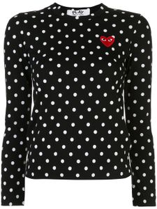 Comme Des Garçons Play t-shirt à pois - Noir