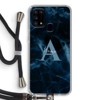 Midnight Marble: Samsung Galaxy M31 Transparant Hoesje met koord