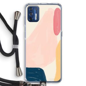 Saturday Flow: Motorola Moto G9 Plus Transparant Hoesje met koord