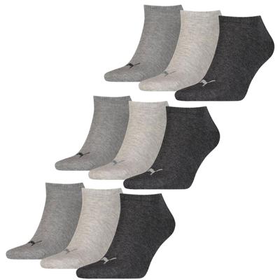 Puma Sneakersokken Plain 9-pack Antraciet Melange-39/42