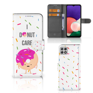 Samsung Galaxy A22 5G Book Cover Donut Roze