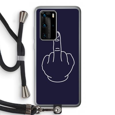 F**k U: Huawei P40 Pro Transparant Hoesje met koord