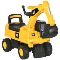Graafmachine speelgoed - Loopauto - Loopwagen - Bulldozer - Geel/zwart - 85 x 27,5 x 47,5 cm - thumbnail