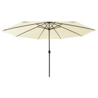 Parasol met LED-verlichting 400 cm zandkleurig Parasol met LED-verlichting 400 cm zandkleurig
