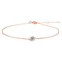 Armband Zirkonia Roségoud 0,8 mm 16,5 - 17,5 - 18,5 cm