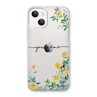 Gele bloemen: iPhone 13 mini Transparant Hoesje