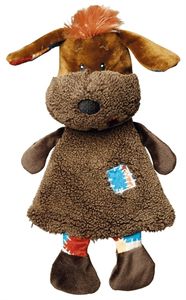 TRIXIE PLUCHE HOND MET DIERENGELUID EN RITSEL 28 CM