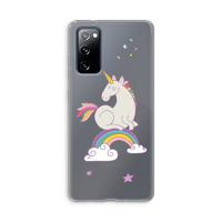 Regenboog eenhoorn: Samsung Galaxy S20 FE / S20 FE 5G Transparant Hoesje