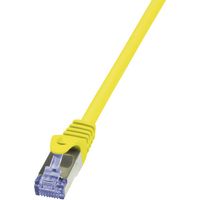 LogiLink CQ3077S RJ45 Netwerkkabel, patchkabel CAT 6A S/FTP 5.00 m Geel Vlambestendig, Snagless 1 stuk(s)