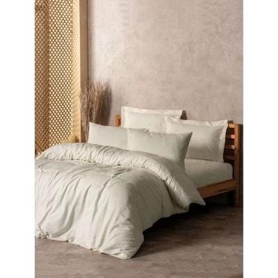 Beddengoedset - 1 dekbedovertrek 220 x 240 cm + 2 kussenslopen 60 x 60 cm - 100% katoen - Crème
