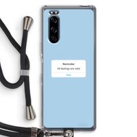 Reminder: Sony Xperia 5 Transparant Hoesje met koord