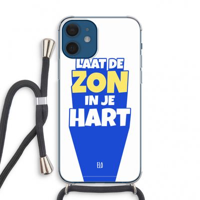 Laat de zon in je hart: iPhone 12 mini Transparant Hoesje met koord