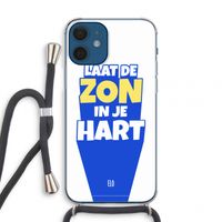 Laat de zon in je hart: iPhone 12 mini Transparant Hoesje met koord