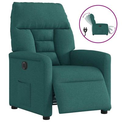 Fauteuil verstelbaar elektrisch stof donkergroen