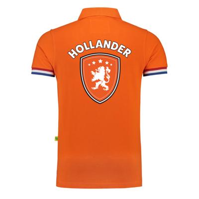 EK / WK supporter poloshirt - heren - oranje schild - Leeuw Hollander - Koningsdag - grote maat