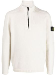 Stone Island sweat zippé à motif Compass - Tons neutres