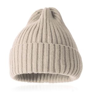 Grof gebreide Beanie Muts Cappuccino - Ruim model