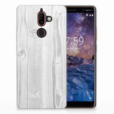 Nokia 7 Plus | Bumper Hoesje | White Wood