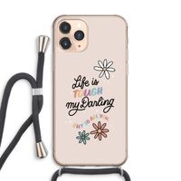 Tough Life: iPhone 11 Pro Max Transparant Hoesje met koord