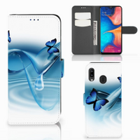 Samsung Galaxy A30 Telefoonhoesje met Pasjes Vlinders