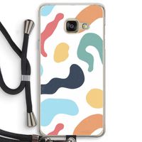Memphis Shapes Blue: Samsung Galaxy A3 (2016) Transparant Hoesje met koord