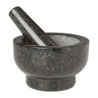 Vijzel graniet - zwart - ø12.5x7.5 cm - thumbnail
