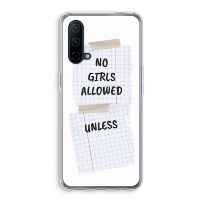 No Girls Allowed Unless: OnePlus Nord CE 5G Transparant Hoesje