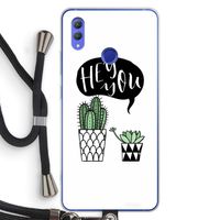 Hey you cactus: Honor Note 10 Transparant Hoesje met koord
